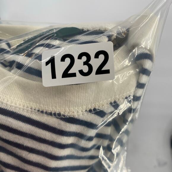 Ralph Lauren Top Women’s Medium Stripes Faux Leather Elbow Patches Western - Picture 9 of 9